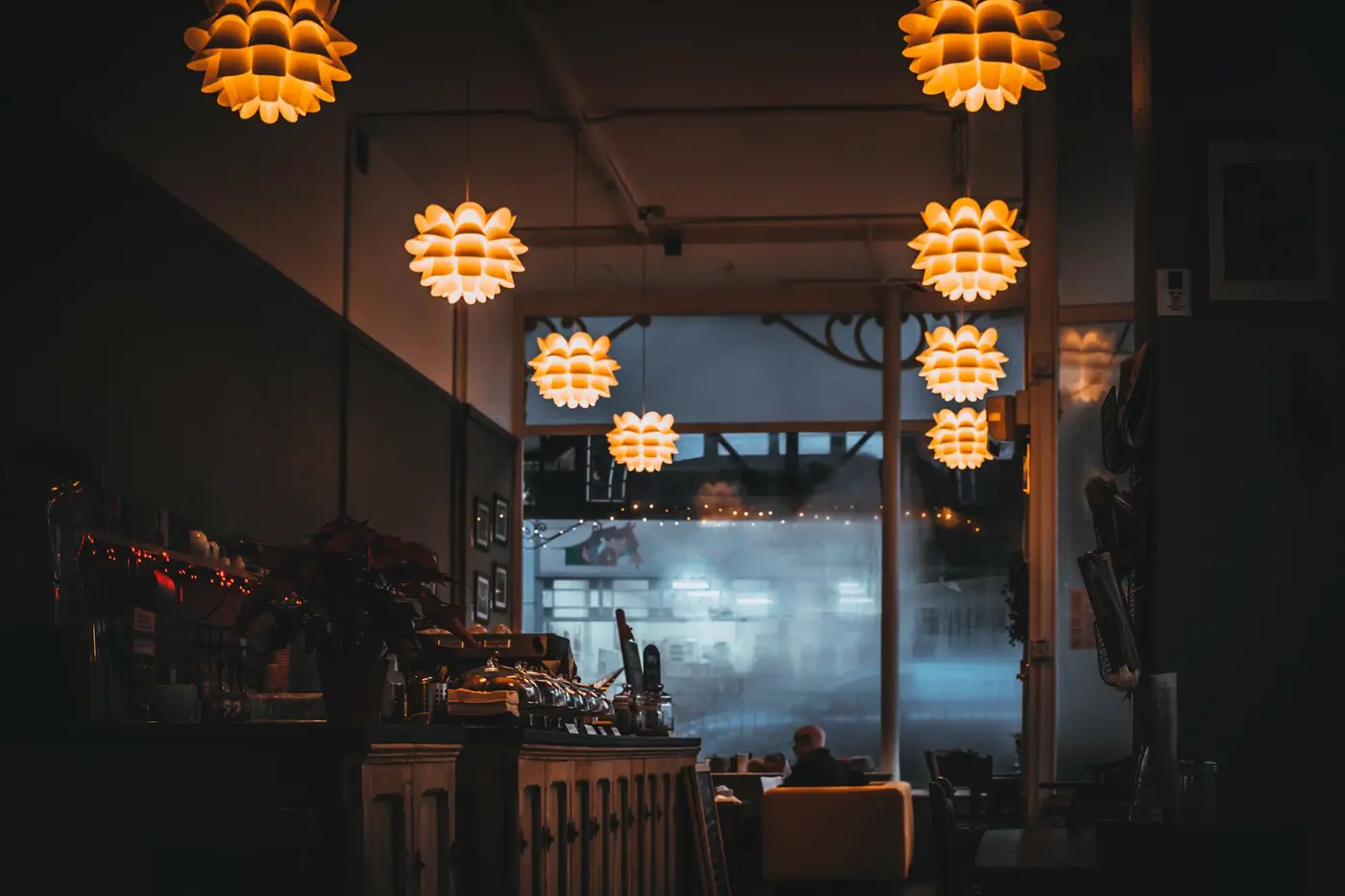 An intimate upscale restaurant and lounge prepared for evening service